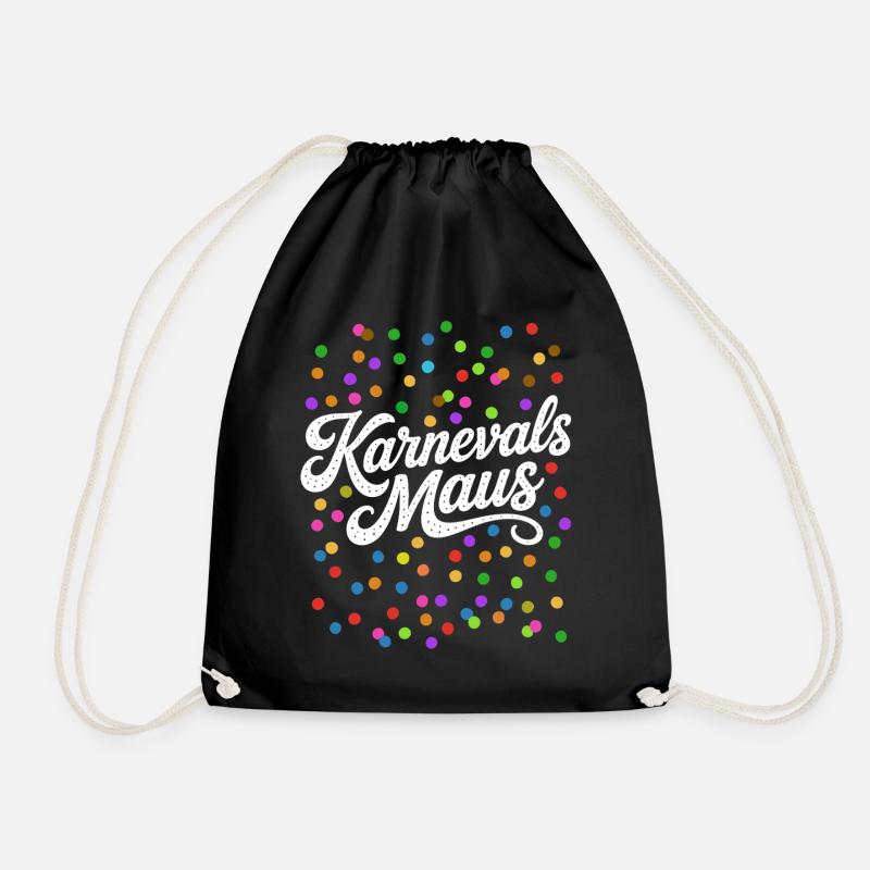 Karnevals Maus Konfetti Kostüm - Turnbeutel - Schwarz