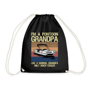 Cool Pontoon Boat Design for Grandpa Men Pontoon - Turnbeutel - Schwarz - Vorne