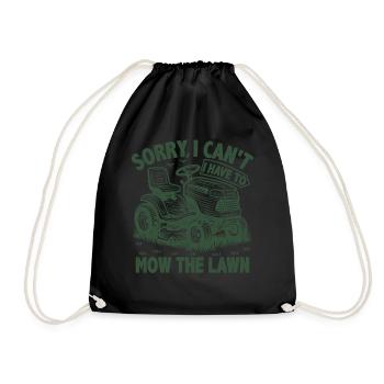 Désolé, je ne peux pas, je dois tondre la pelouse - Sac de sport léger - noir - Devant