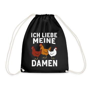 J’adore mes poules de fille - Sac de sport léger - noir - Devant