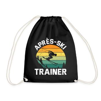 Skier funny APRES-SKI TRAINER FUNNY - Drawstring Bag - black - Front