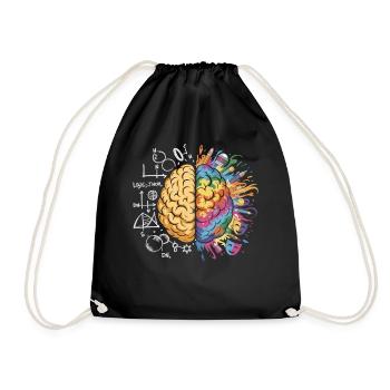 Creative brain color explosion - Drawstring Bag - black - Front