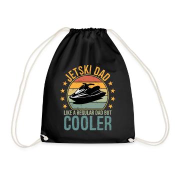 Vintage Retro Jet Ski Dad Like A Regular jetski - Turnbeutel - Schwarz - Vorne