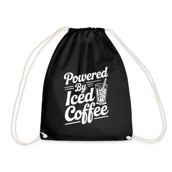 Angetrieben von Eiskaffee - Turnbeutel - Schwarz - Vorne