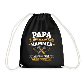 PAPA You are not only the HAMMER You are the whole - Drawstring Bag - black - Front