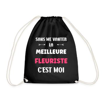 florist - Drawstring Bag - black - Front