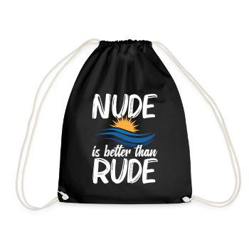 Nudité Gear Freedom Lover Nudisme Naturiste - Sac de sport léger - noir - Devant