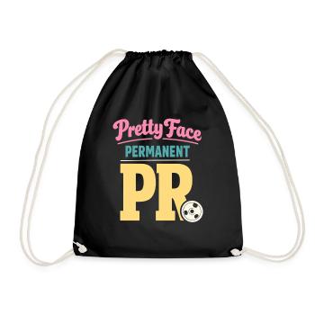 Anime Strong Girl Taking The Force In - Drawstring Bag - black - Front