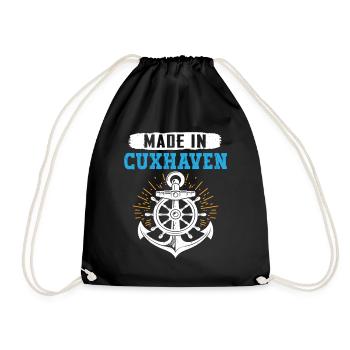 Cuxhavener MADE IN CUXHAVEN Lustiges - Turnbeutel - Schwarz - Vorne