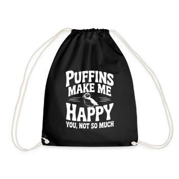 Les macareux me rendent heureux Toi, pas tellement - Sac de sport léger - noir - Devant