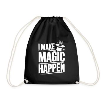 I Make Magic Happen - Drawstring Bag - black - Front