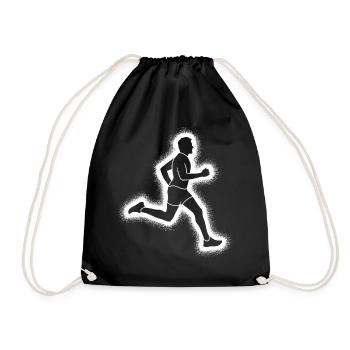 Course à pied, jogging, coureurs masculins garçons - Sac de sport léger - noir - Devant