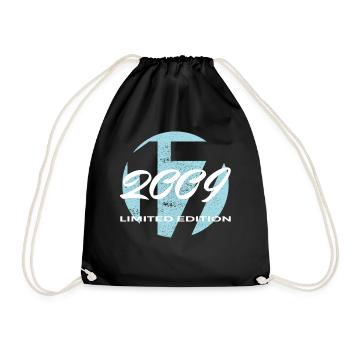 17th Birthday 2009 Boys and Girls Gift - Drawstring Bag - black - Front