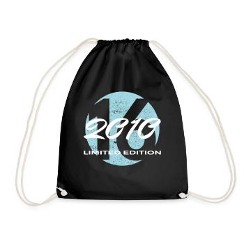 16th Birthday 2010 Boys and Girls Gift - Drawstring Bag - black - Front