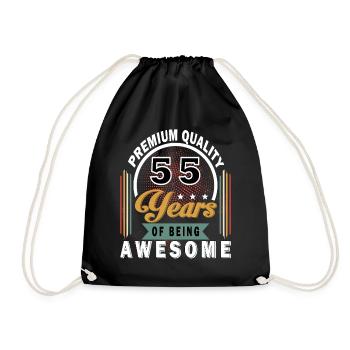 55 Years of Great Badge - Drawstring Bag - black - Front