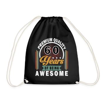 60 ans d’Awesome - Sac de sport léger - noir - Devant