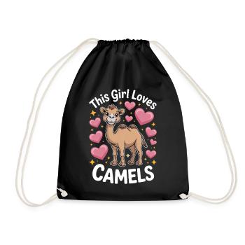 Kamele Spruch Lustiges Kamele Geschenk - Turnbeutel - Schwarz - Vorne