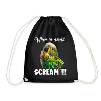 Cadeau drôle pour les fans de perruchets perruqués - Sac de sport léger - noir - Devant