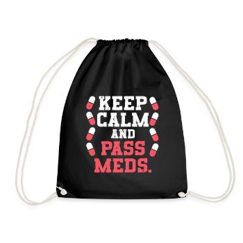 Medical Assistant MFA Pass Meds - Drawstring Bag - black - Front