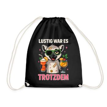 C’était quand même drôle, fête de lémuriens-chats - Sac de sport léger - noir - Devant