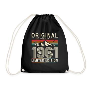 65e anniversaire Original janvier 1961 - Sac de sport léger - noir - Devant