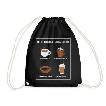 Édition mondiale de Coffee Language - Sac de sport léger - noir - Devant