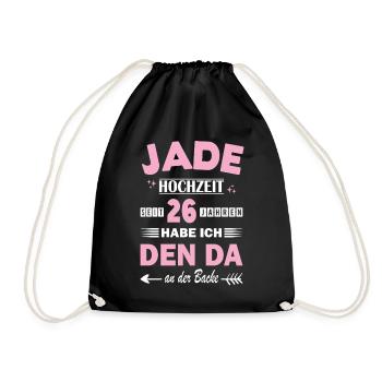 Mariage de Jade 26e anniversaire de mariage Épouse - Sac de sport léger - noir - Devant