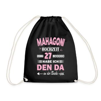 Mariage en acajou 27e anniversaire de mariage Épouse - Sac de sport léger - noir - Devant