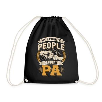 Daddy LoveMy favorite people call me Daddy - Drawstring Bag - black - Front
