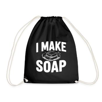 Je fais du savon - Sac de sport léger - noir - Devant