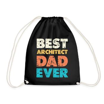 Best Architect Dad Ever - Drawstring Bag - black - Front