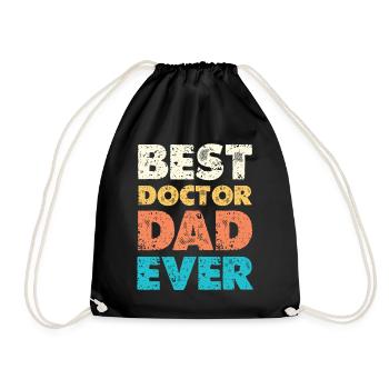 Best Doctor Dad Ever - Turnbeutel - Schwarz - Vorne