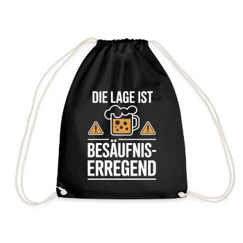 The location is drunken booze party beer - Drawstring Bag - black - Front