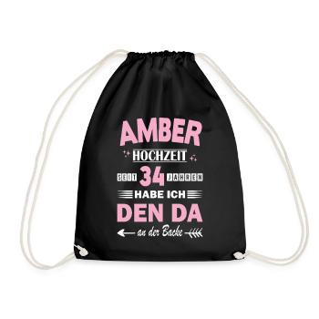 34 ans Anniversaire de couple Anniversaire de mariage - Sac de sport léger - noir - Devant