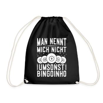 Bingo Player Mich Nicht Umsonst Bingoinho Bingo - Turnbeutel - Schwarz - Vorne