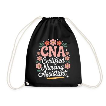 Caregiver Saying Funny Caregiver Gift - Drawstring Bag - black - Front
