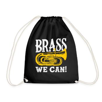 Vintage Euphonium Player - Drawstring Bag - black - Front