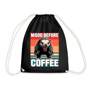 Humeur de blaireau à miel avant le café - Sac de sport léger - noir - Devant