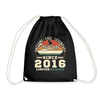 2016 Vintage Rétro Cadeau d’anniversaire - Sac de sport léger - noir - Devant