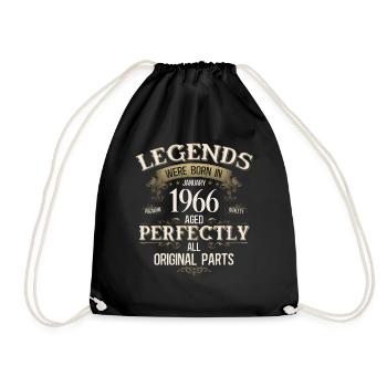 Légende du 60e anniversaire janvier 1966 - Sac de sport léger - noir - Devant