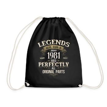 Légende du 45e anniversaire janvier 1981 - Sac de sport léger - noir - Devant