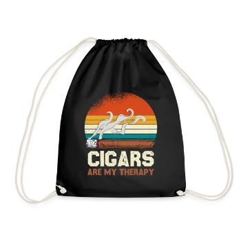 Thérapie au cigare Retro Sunset - Sac de sport léger - noir - Devant