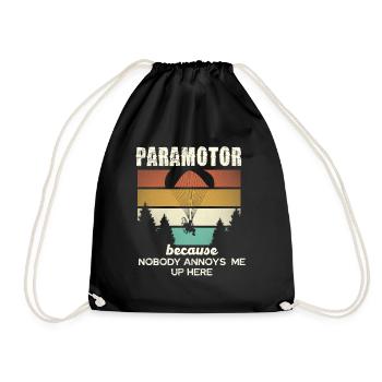 Paramoteur : Personne ne m’embête ici - Sac de sport léger - noir - Devant