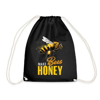 Imker Bees Make Honey Beekeeper Bee Keeper - Drawstring Bag - black - Front