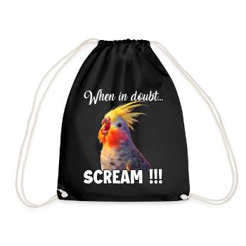 T calopsitte drôle, mème drôle pour l’oiseau - Sac de sport léger - noir - Devant