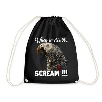 Idée de cadeau humoristique pour les gardiens de perroquets - Sac de sport léger - noir - Devant