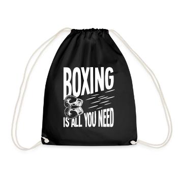 Boxing is all you need - Drawstring Bag - black - Front