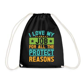 Insurance Agent Love My Job Funny Insurance Broker - Turnbeutel - Schwarz - Vorne