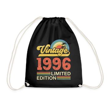 Cadeau d'anniversaire Vintage 1996 Anniversaire - Sac de sport léger - noir - Devant