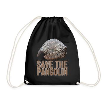 Rettet das Pangolin - Turnbeutel - Schwarz - Vorne